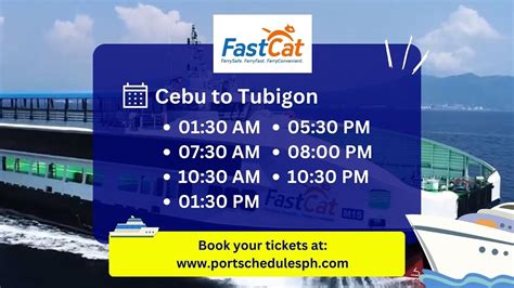fastcat cebu to tubigon schedule today|2024 Cebu to Tubigon Ferry Schedule and Fare .